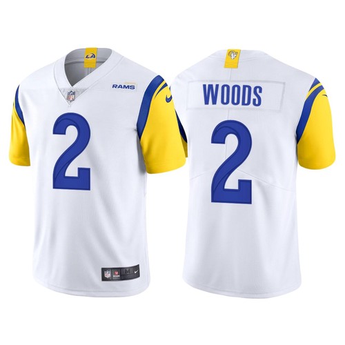  2021 Los Angeles Rams #2 Robert Woods Modern Throwback Mens Custom White Game Stitched Jersey